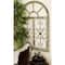 46" White & Brown Rustic Metal & Wood Arched Gate Wall Décor